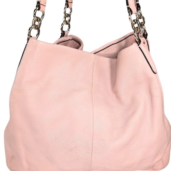 SOLD Coach Pink Pebbled Leather Madison Phoebe Hobo Shoulder Bag F35723 READ - Picture 2 of 12